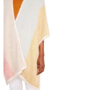 House Of Harlow 1960 Rainbow Eyelash Kimono Cardigan Sweater Women's OS *TAG*